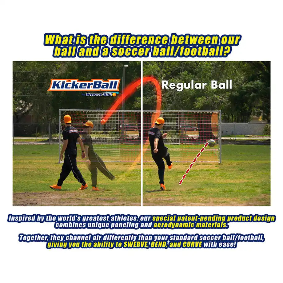 KickerBall Bend Curve & Swerve Ball (Orange)