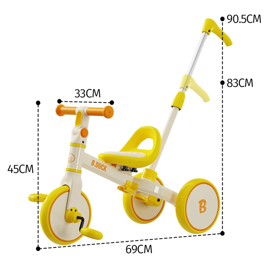 B.Duck 4-in-1 Kids Bike (Yellow)