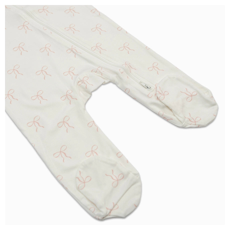 Lulujo Bamboo Footed Sleepsuit Size (Bows)