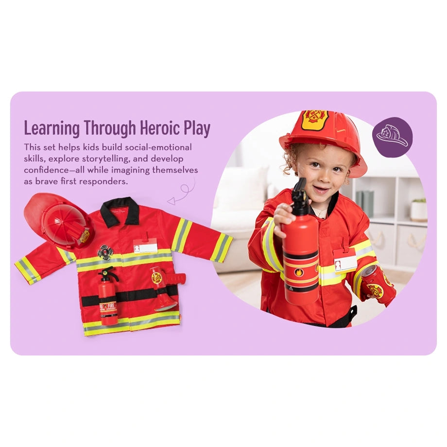 Melissa and Doug Fire Chief Role Play Costume Set