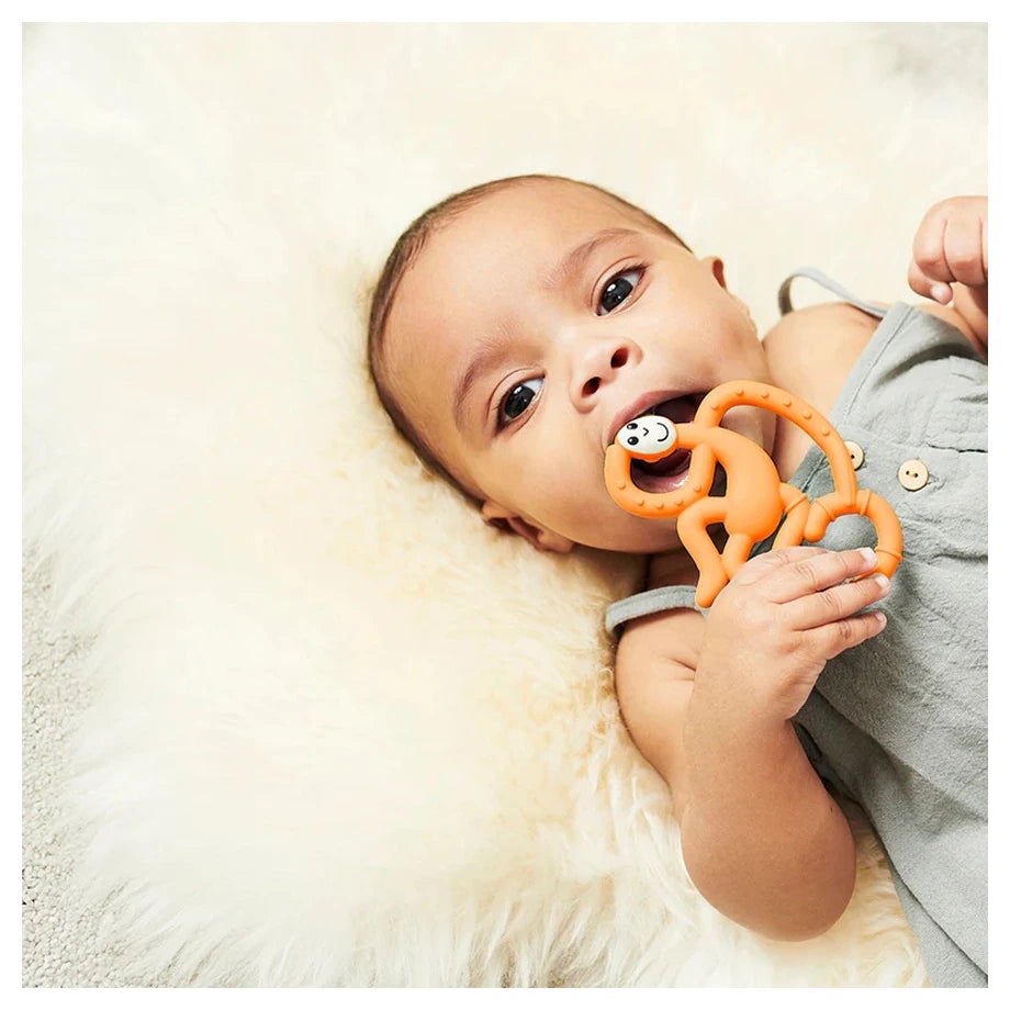 Matchstick Monkey Mini Teether (Orange)