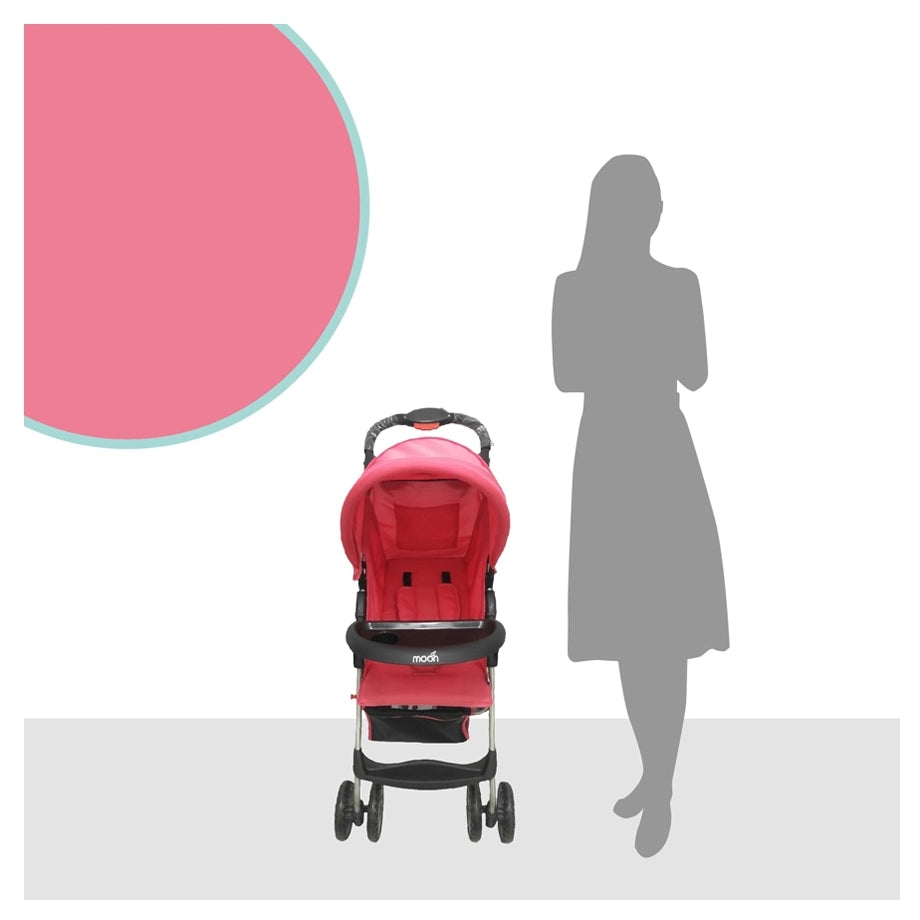 Moon Bezik One Fold Stroller (Pink)