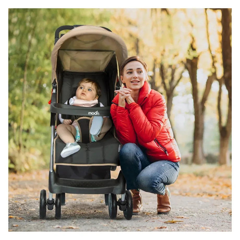 Moon Trek One Fold Stroller (Beige)