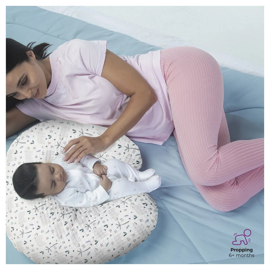 Moon Portable Nursing Support Pillow with Washable Cover (Hippo)