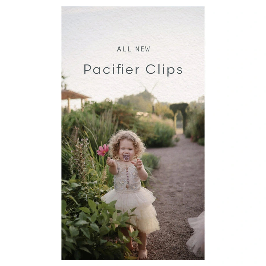 Mushie Pacifier Clips Halo (Dried Thyme)