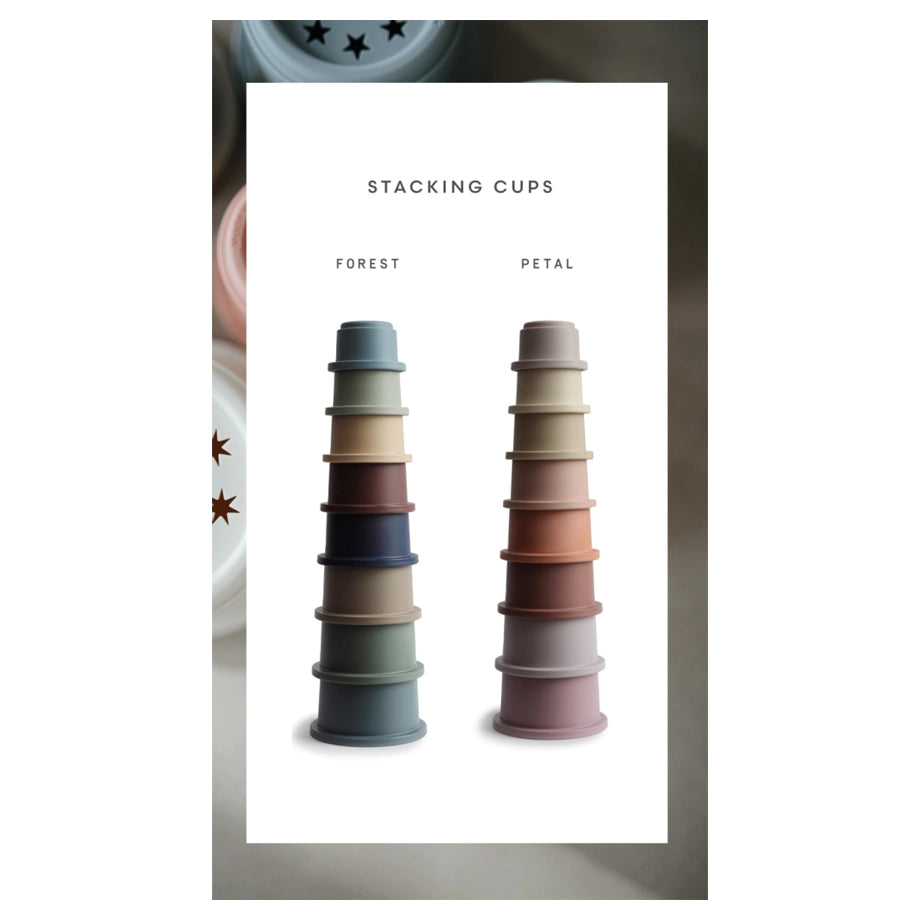 Mushie Stacking Cups (Forest)
