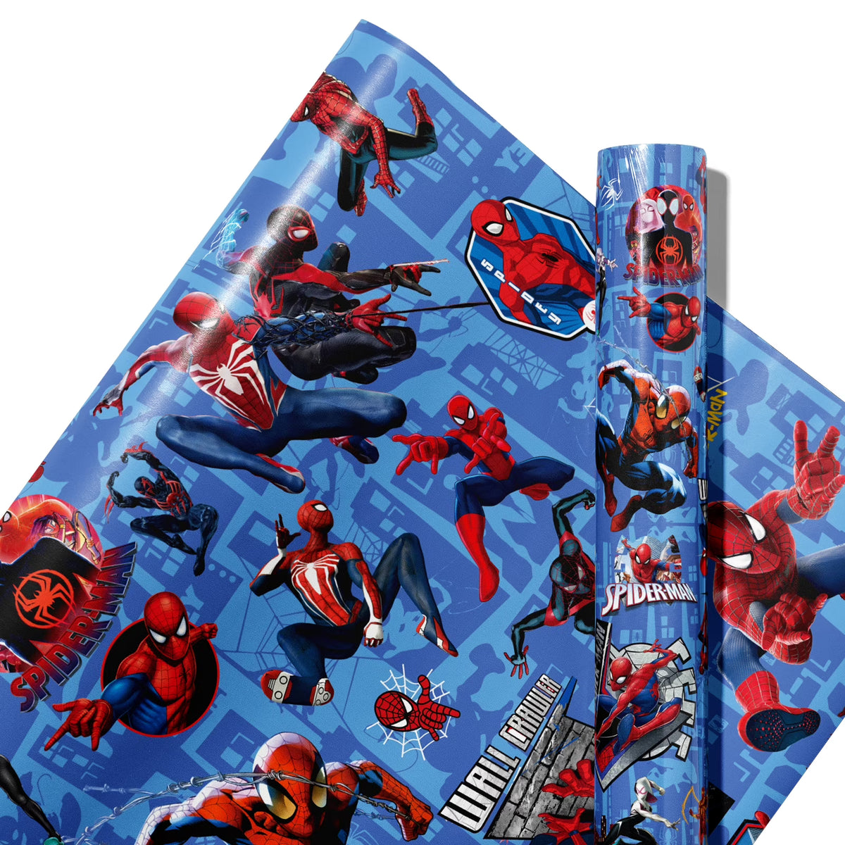 Marvel Spider-Man Gift Roll Wrap (2 m, Blue/Red)