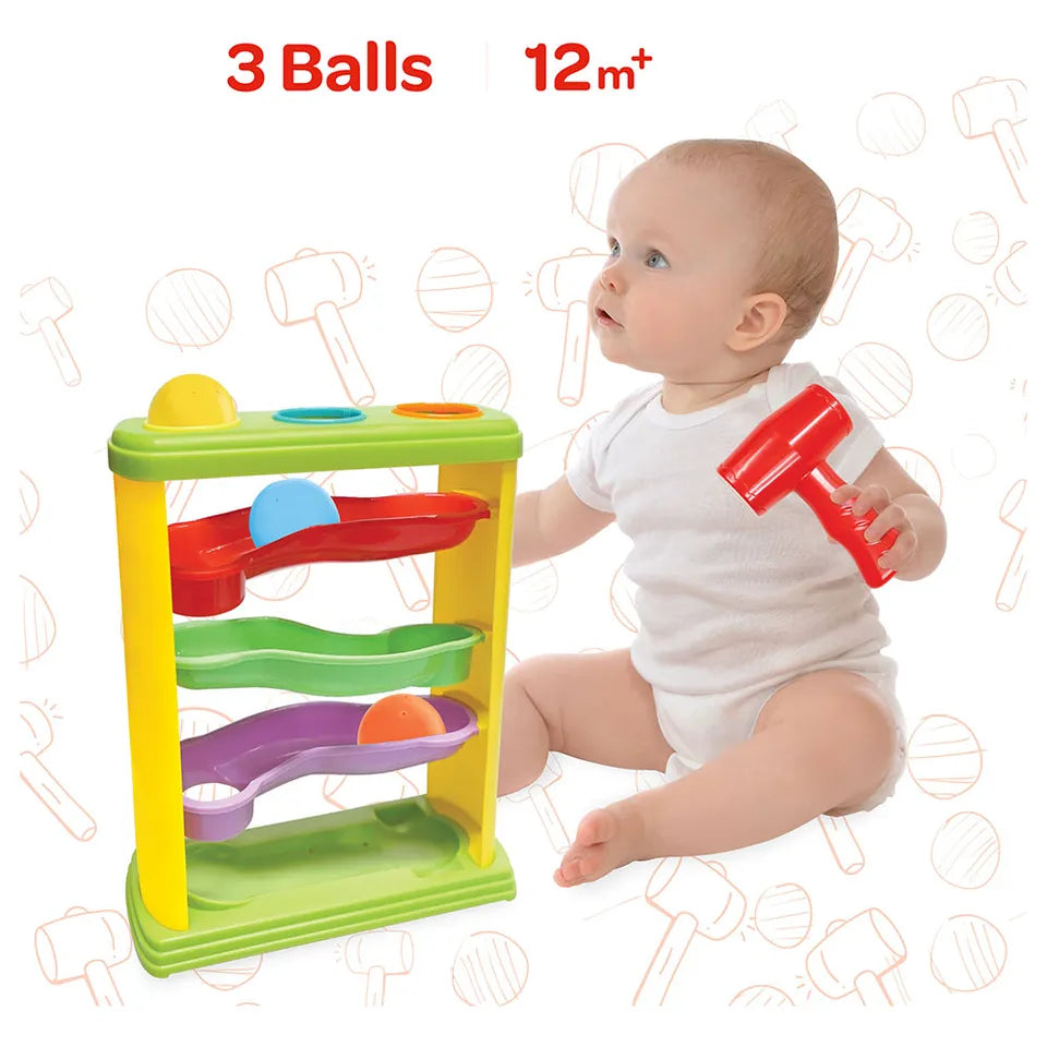 Moon Pound & Roll Educational Toy with 3 Balls