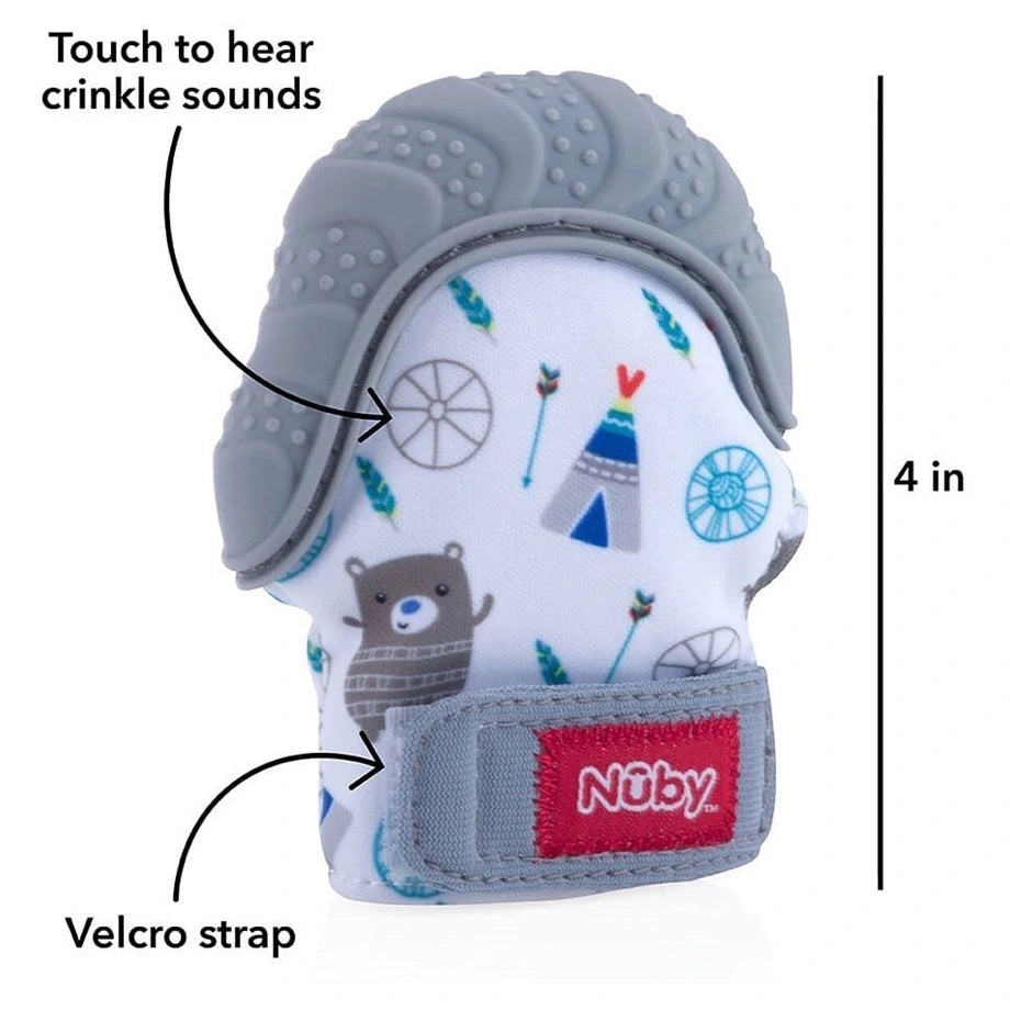 Nuby Patterned Teething Mitts