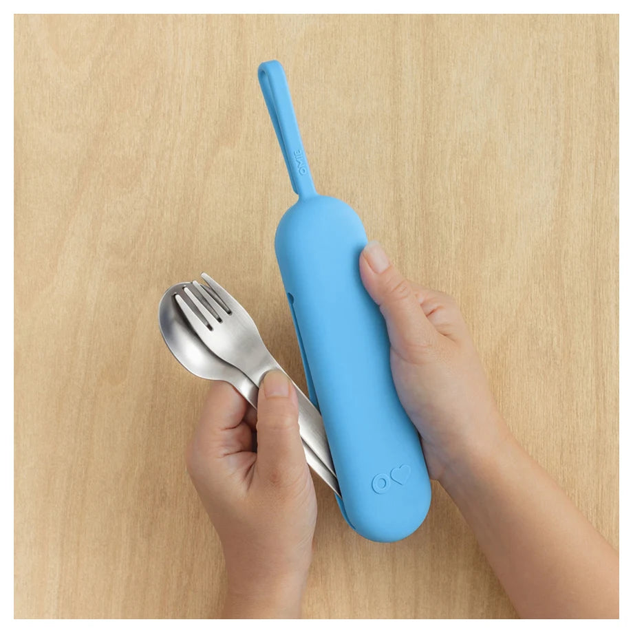 OmieLife OmieBox Up Pod and Utensil Set (Azure)