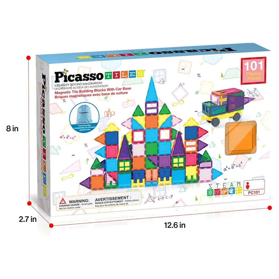 Picasso Magnetic Tiles with Carry Bag 101 Pieces