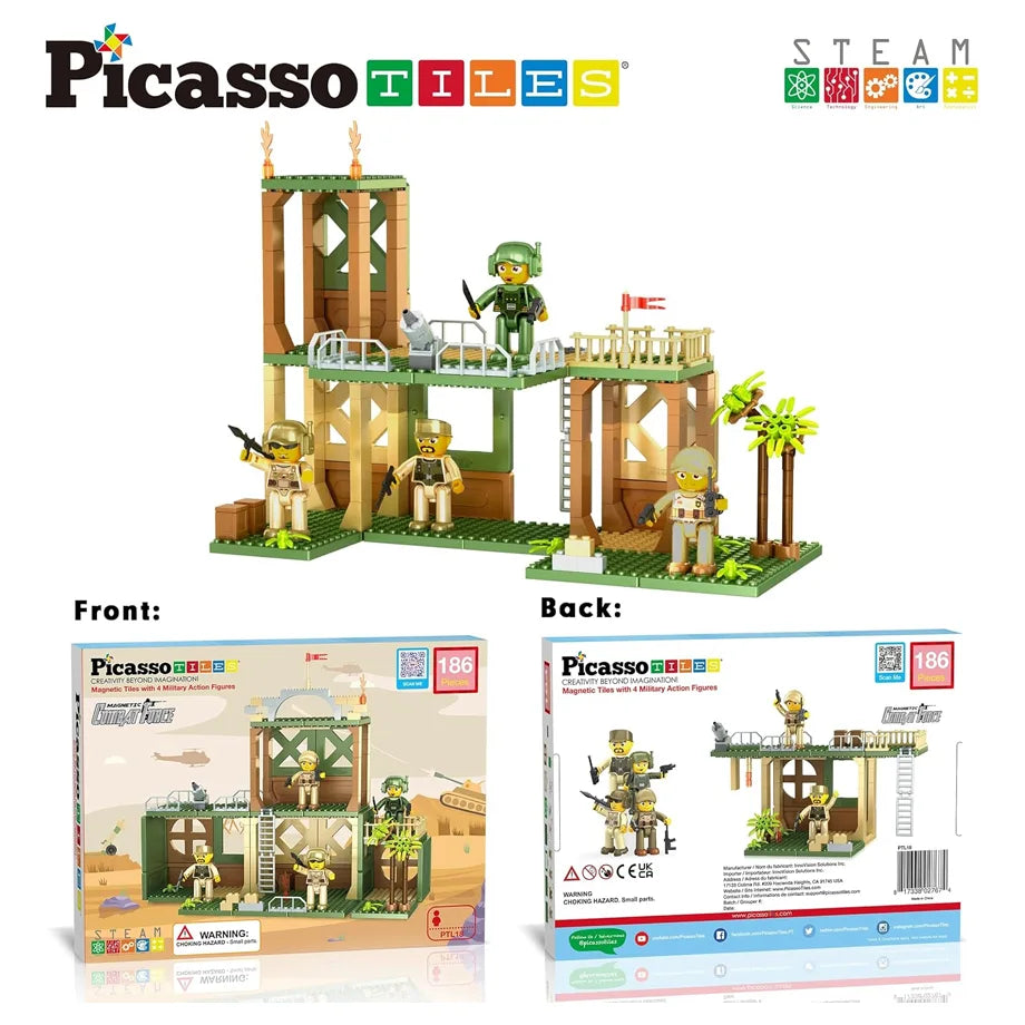 Picasso Magnetic Tiles Construction Force Set 186 Pieces