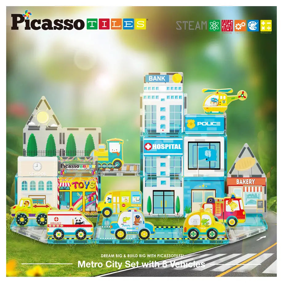 Picasso Magnetic 3D Metro City Set 50 Pieces