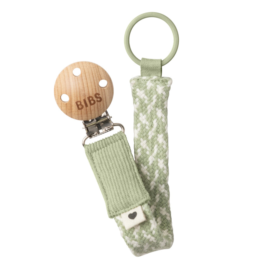Bibs Pacifier Clip (Sage/Ivory)
