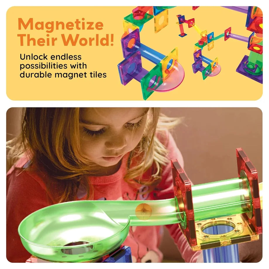 Picasso Magnetic Tiles 3-in-1 Race Track Set (108 Pieces)