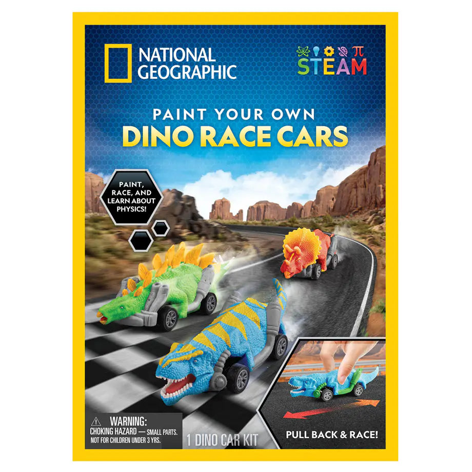 National Geographic Paint Your Own Dino Race Cars