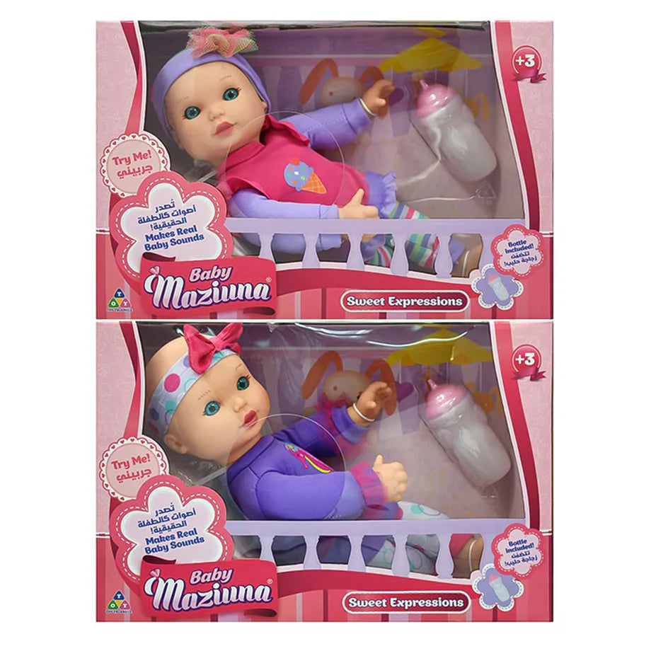 Baby Maziuna Sweet Expressions Doll (28 cm, Styles May Vary)