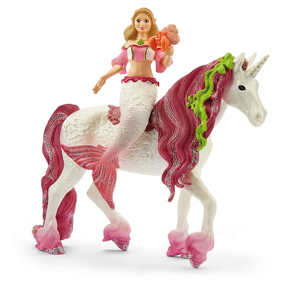 Schleich Mermaid Feya on Underwater Unicorn