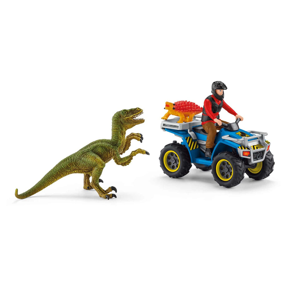 Schleich Quad Escape from Velociraptor Set