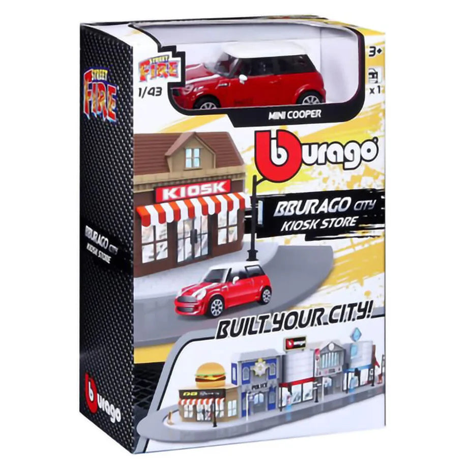 Bburago Street Fire City Kiosk Store Playset