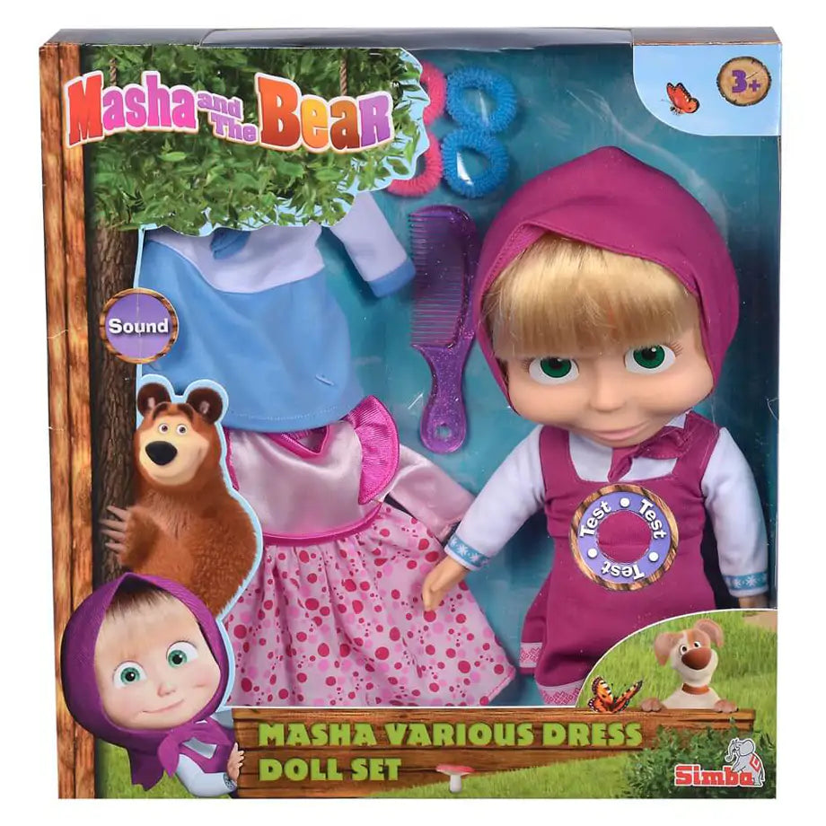 Masha & the Bear Masha Doll with Dresses (30 cm)
