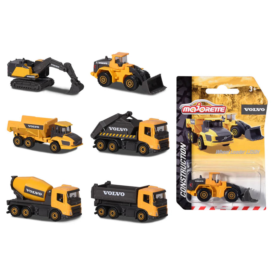 Majorette Volvo Construction Die-cast Collectible Vehicles (Assorted)