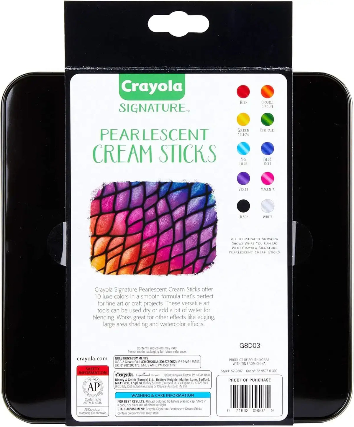 Crayola Signature Pearlescent Cream Sticks (10 Pieces)