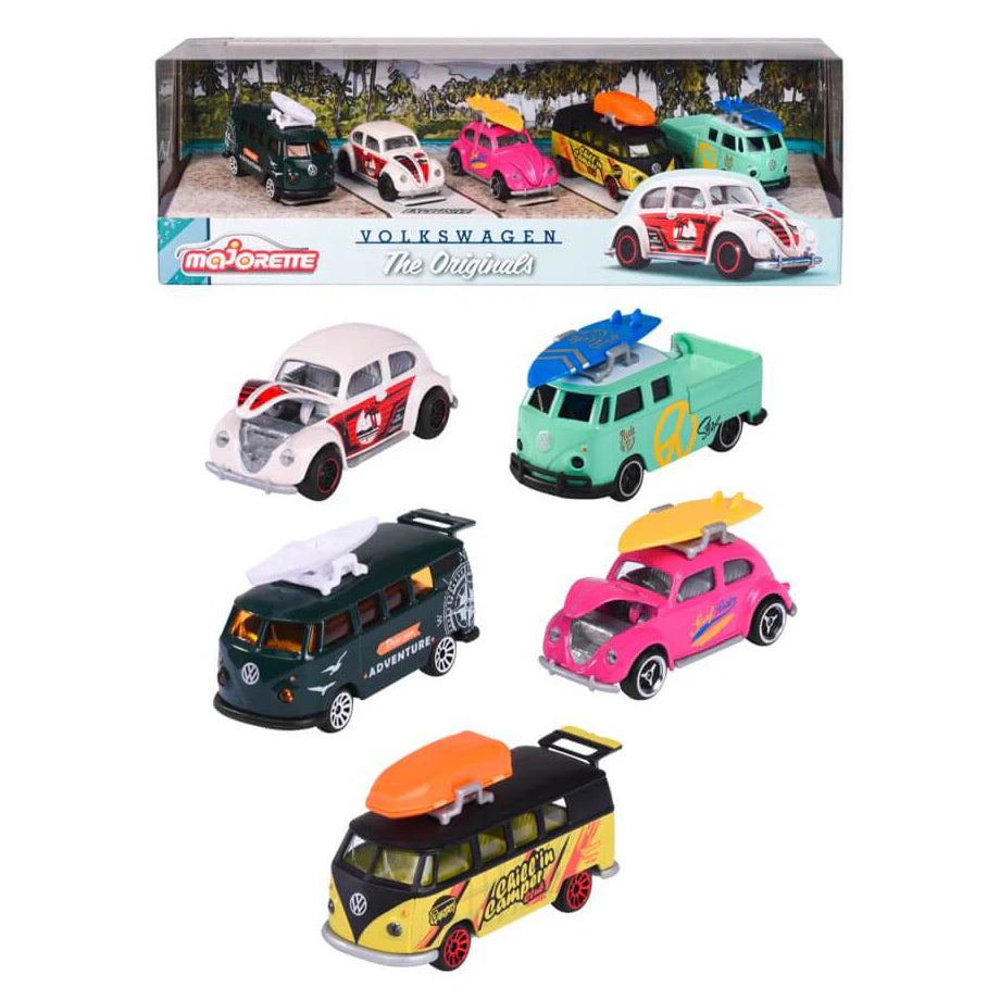 Majorette Volkswagen The Originals Die-cast Car Set (1:64, 5 Pack)