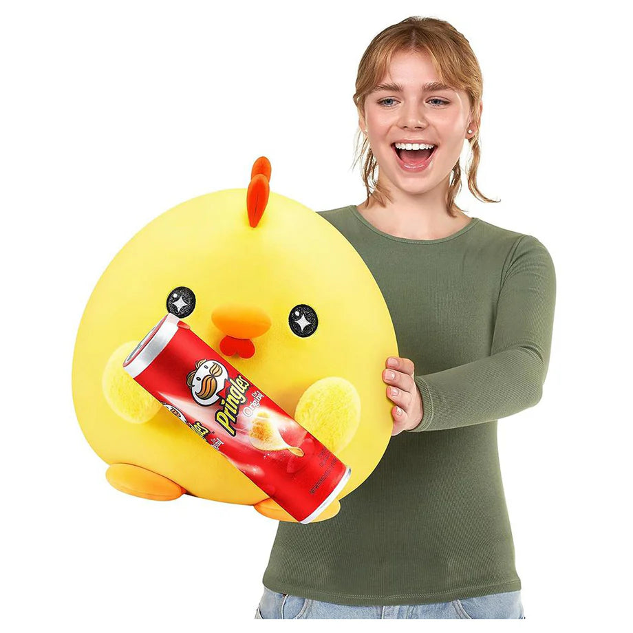 Snackles Chicken Holding the Original Pringles Plush Toy (35 cm)