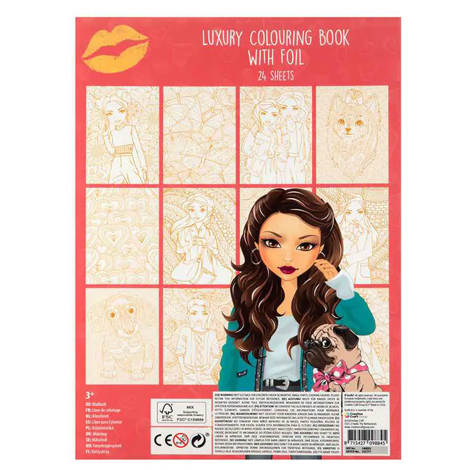 Grafix Besties Luxury A4 Coloring Book with Foil (24 Pages)