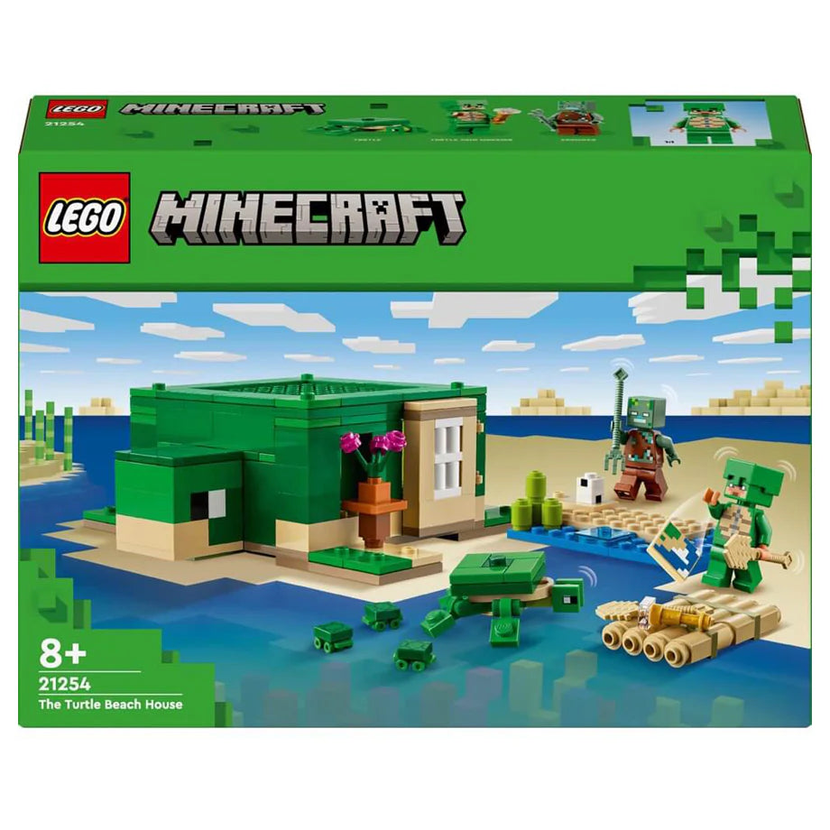 LEGO Minecraft The Turtle Beach House Model 21254 Building Toy Set (234 Pieces)