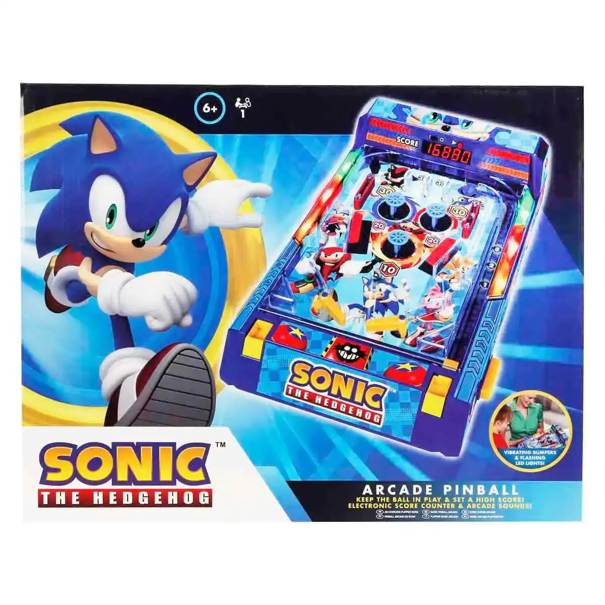 Merchant Ambassador Sonic The Hedgehog Arcade Pinball Game (40.6 x 14 x 27.6 cm)