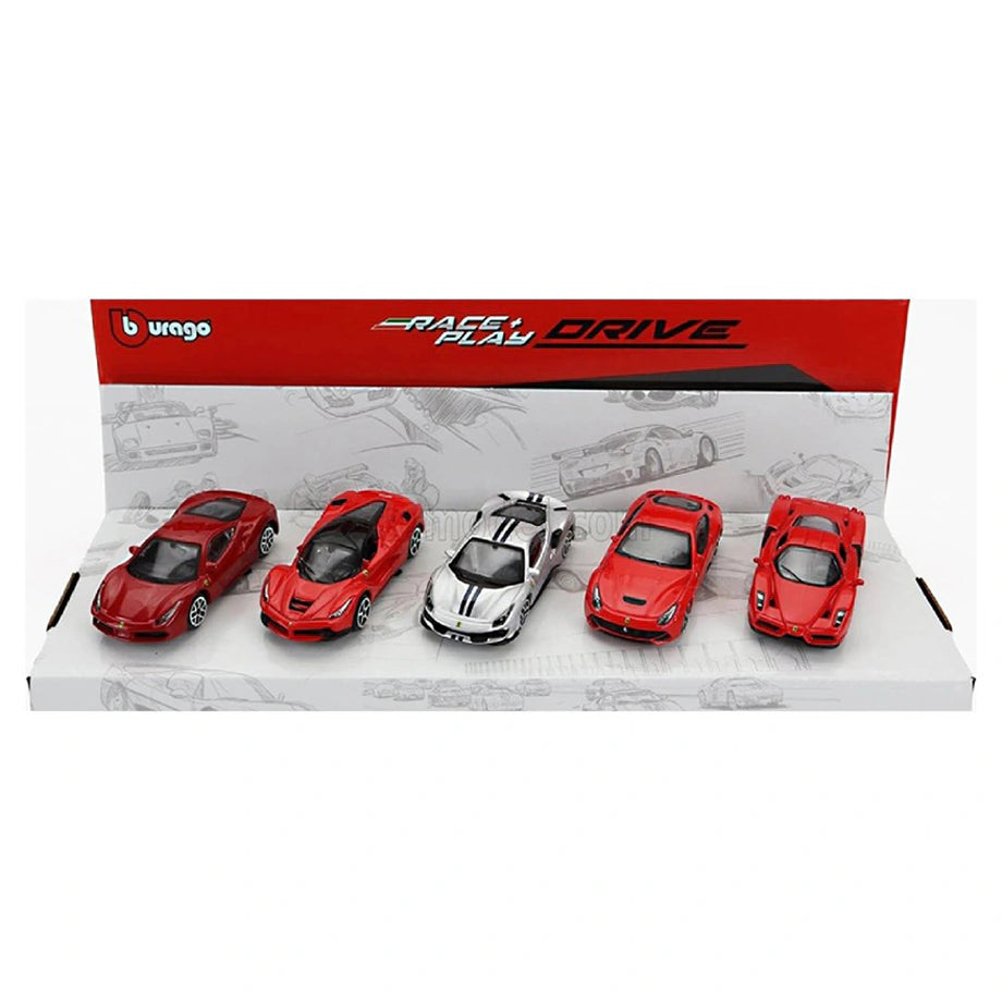 Bburago Ferrari Die-cast Cars Set (1:64, Pack of 5)