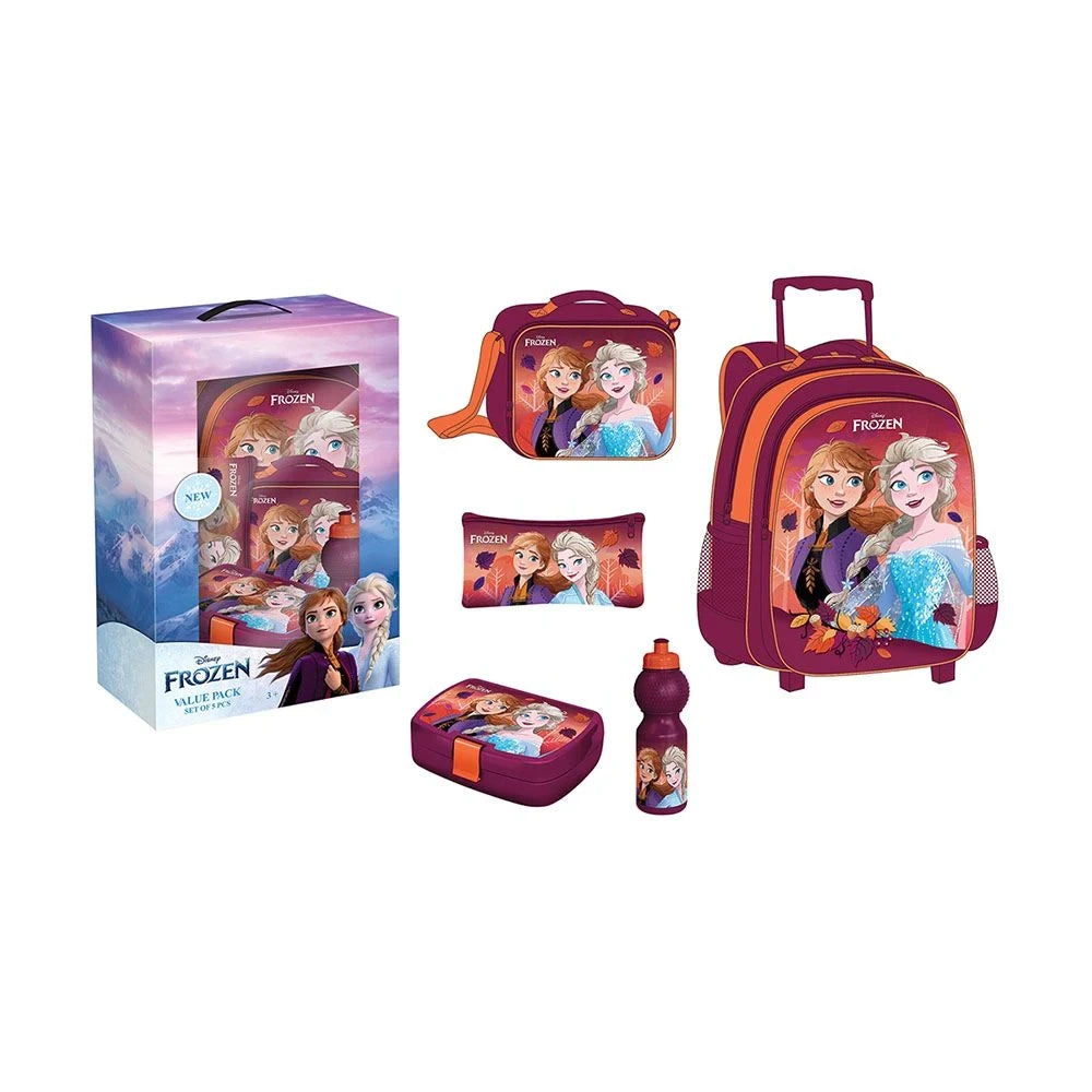 Disney Frozen Autumn 5-in-1 School Set with Trolley Backpack
