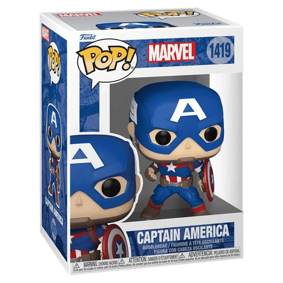 Funko POP! Marvel Captain America (Marvel New Classics) Vinyl Bobblehead (9.3 cm)