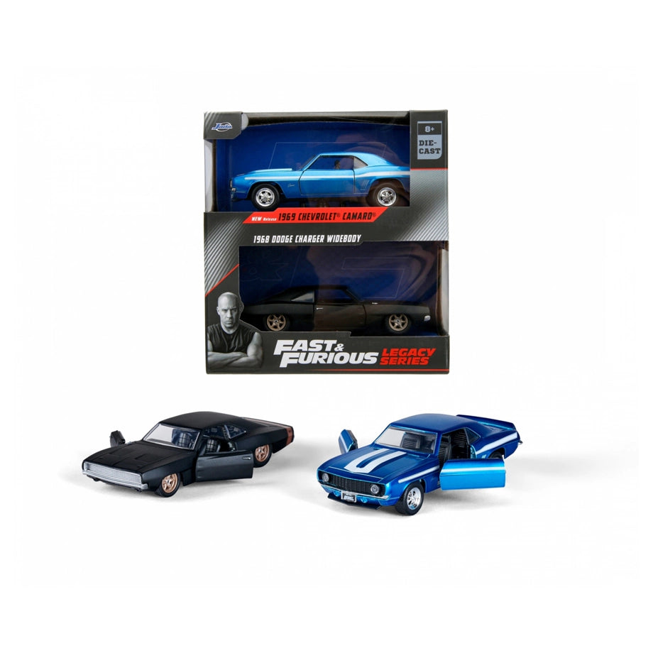 Jada Fast and Furious Chevrolet Camaro & Dodge Charger Widebody Model Cars Set