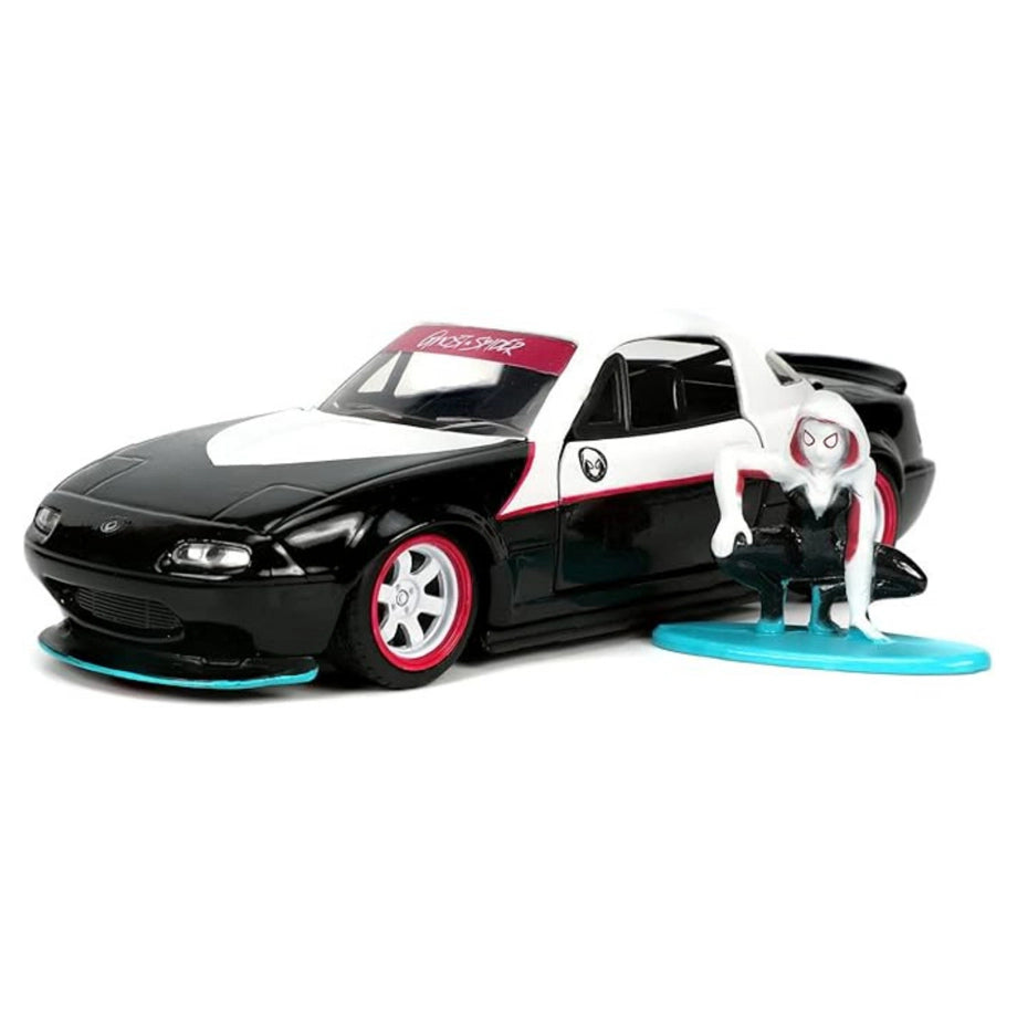 Jada Marvel Mazda Miata Car & Ghost Spider Figure(1:32)