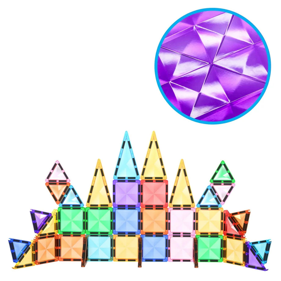 PicassoTiles Mini Diamond Collection Travel Size Magnetic Building Block Set ( 40 Pieces )