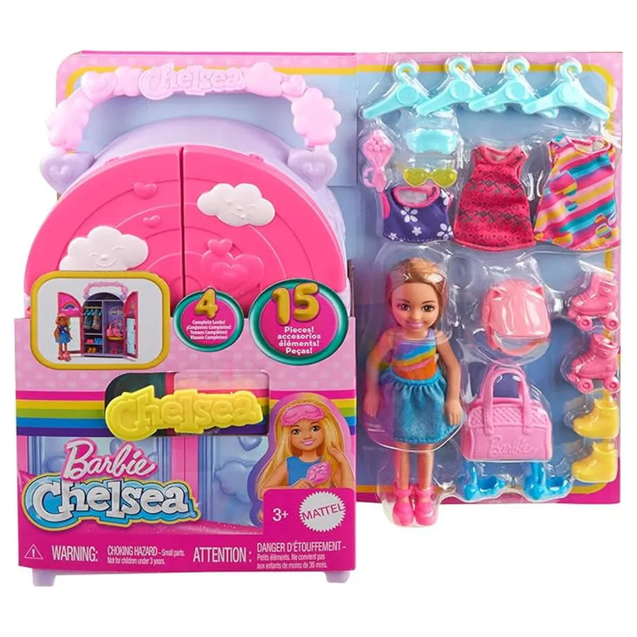 Barbie Chelsea Club Chelsea & Closet (15 Pieces)