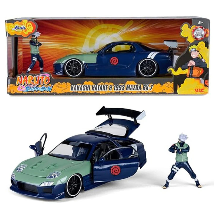 Jada Naruto Shippuden Kakashi Hatake & 1993 Mazda RX-7 Diecast Figure