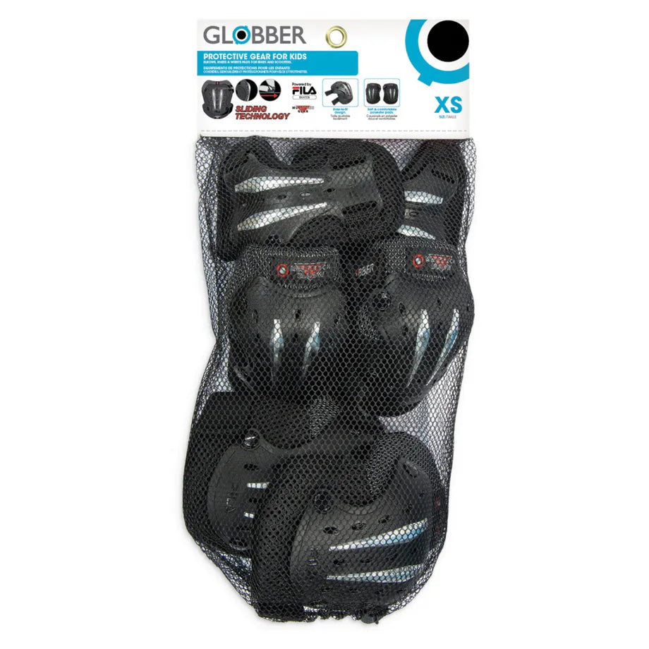 Globber Fila Protective Gear (S, 6-10 Year, Black)