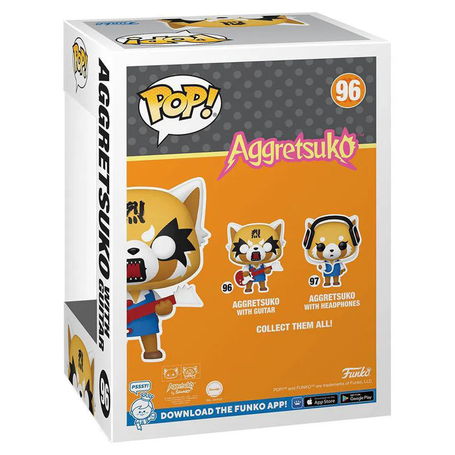 Funko POP! Sanrio Aggretsuko Aggretsuko with Guitar Vinyl Figure (8.26 cm)
