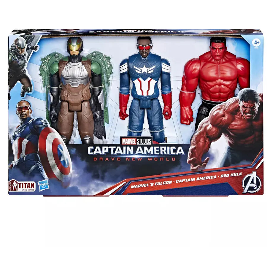 Hasbro Marvel Titan Hero Series Captain America: Brave New World Action Figure Set (Pack of 3)