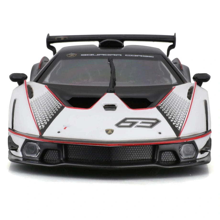 Bburago Race Lamborghini Essenza Scv12 Die-Cast Car (1:24)(White/Black)