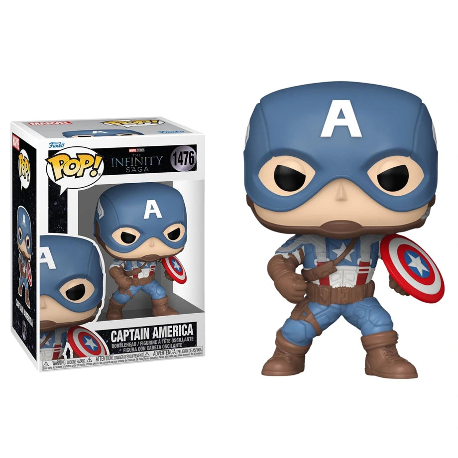 Funko POP! Marvel The Infinity Saga Captain America with Helmet (The First Avenger) Vinyl Bobblehead (9.5 cm)