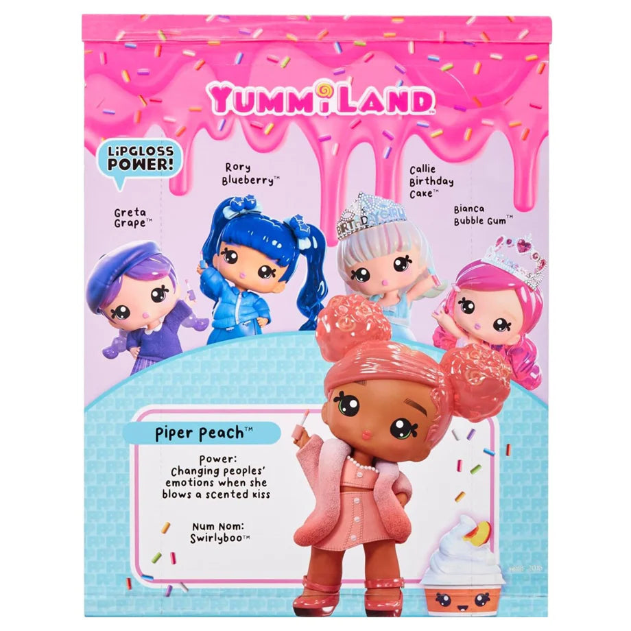 Yummiland Pia Peach Large Doll and Pet Lip Gloss Set