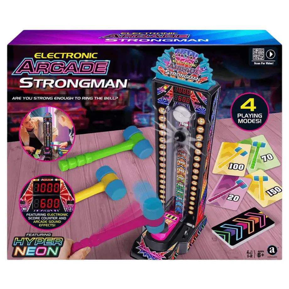 Ambassador Hyper Neon Series Electronic Arcade Strongman Game