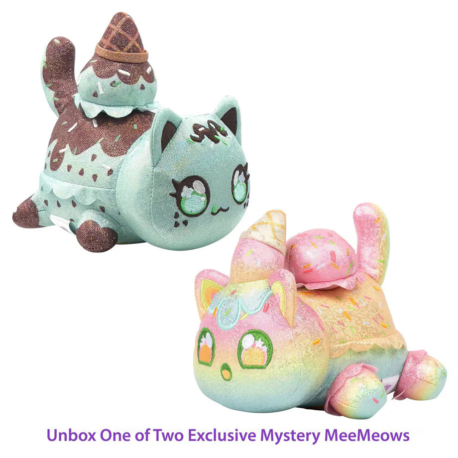 Aphmau MeeMeowS Sparkle Ice Cream Mystery Plush Toy (Pack of 3, Assorted, 15.24 cm)