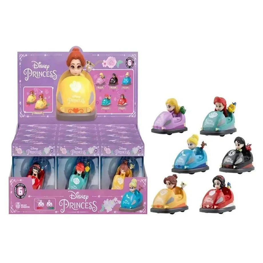 YuMe Beast Kingdom Disney Princess Zoom Hero Pullback Vehicle With Figure (5 cm, Assorted)