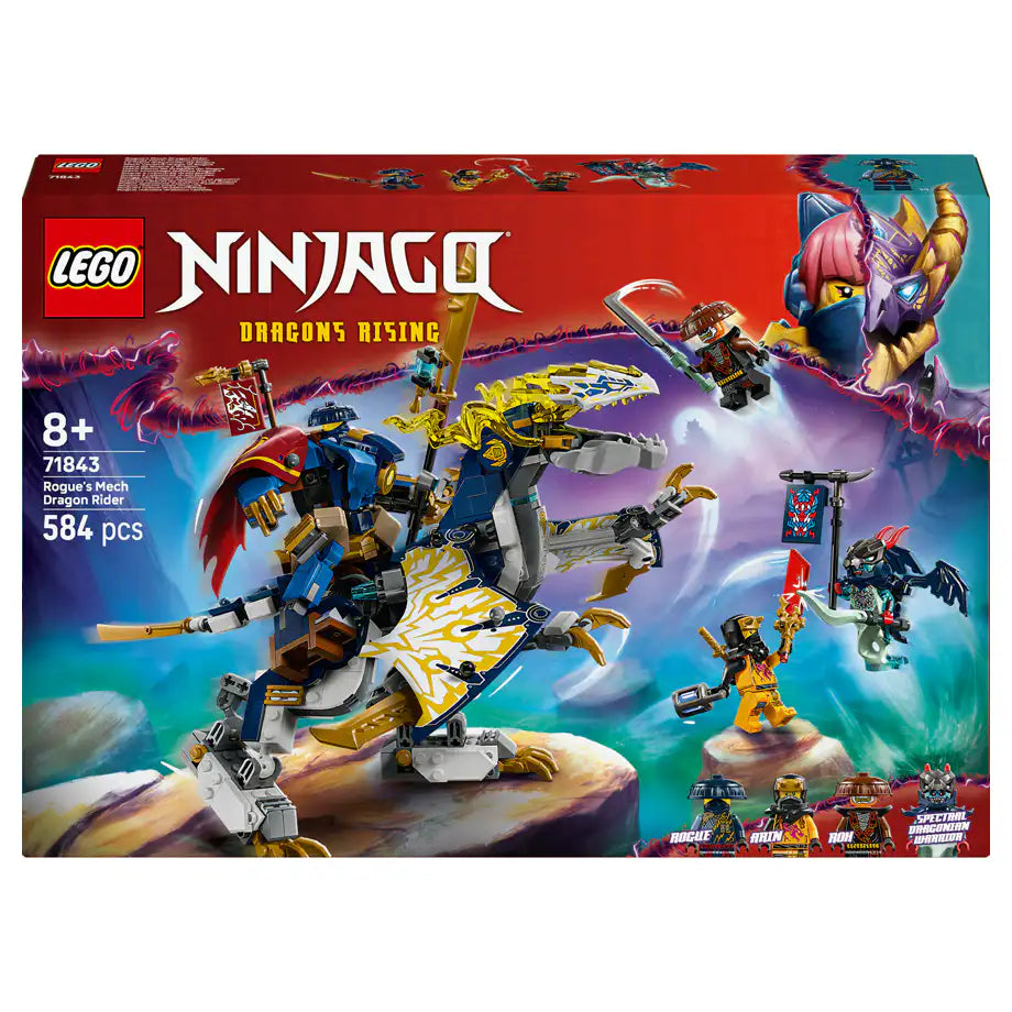 LEGO Ninjago Rogue’S Mech Dragon Rider Building Set (584 Pieces)